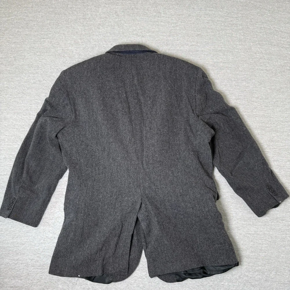 Vintage American Trend Men's Blazer Sport Coat 44R Gray Tweed Lambswool USA Made